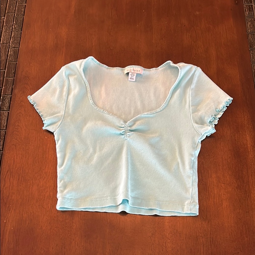 Light Blue Cropped Top